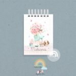 Bloco de Anotações Menina Floral