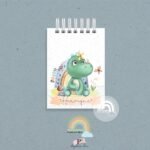 Bloco de Anotações Dino Baby