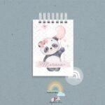 Bloco de Anotações Panda Menina
