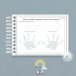 Livro do Bebê A5 Monograma Coelhinho Menino – Bild 5