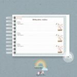 Livro do Bebê A5 Monograma Coelhinho Menino – Bild 8