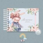 Livro do Bebê A5 Bunny Flowers