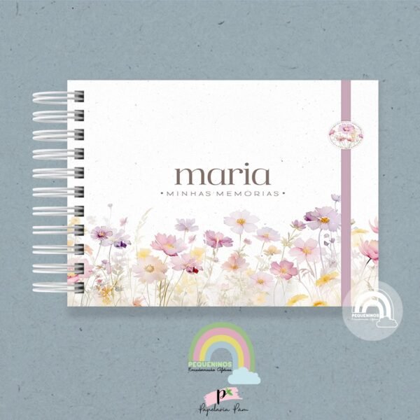 Livro do Bebê A5 Floral Maria