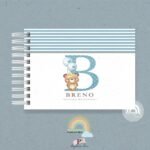 Livro do Bebê A5 Monograma Ursinho