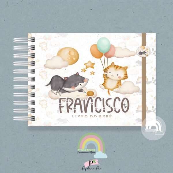 Livro do Bebê A5 - Cute Cats