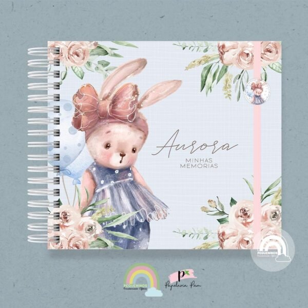Livro do Bebê Bunny Flowers