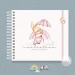 Livro do Bebê Bunny Girl Rainbow