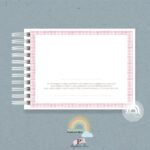 Livro Diário Cartas para o meu filho - Xadrez Monograma Rosa - Imagem 4