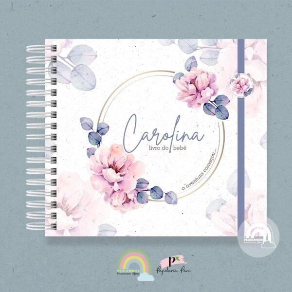 Livro do Bebê Floral Carolina