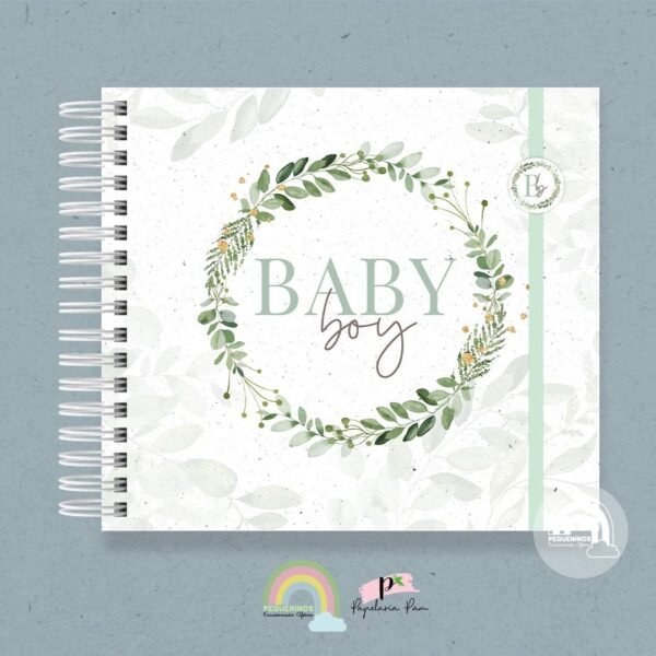 Livro do Bebê Frame Folhagens Boy