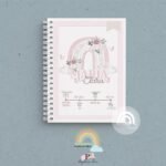 Caderneta de Saúde Personalizada - Floral Boho Rainbow - Imagen 3