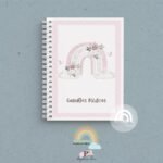 Caderneta de Saúde Personalizada - Floral Boho Rainbow - Imagen 7