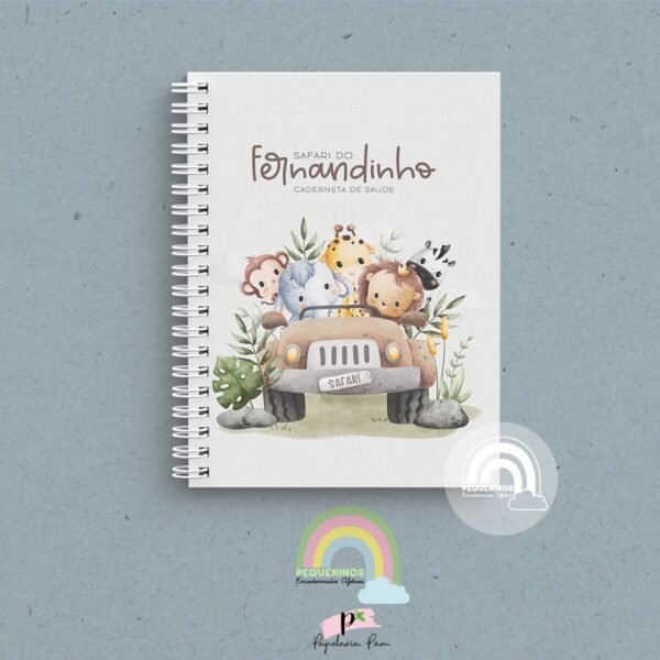 Caderneta de Saúde Personalizada - Safari Cute Baby
