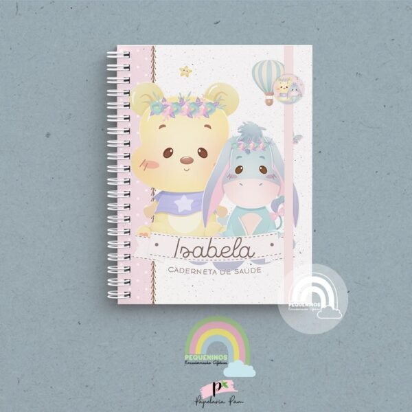 Caderneta de Saúde Personalizada - Ursinho Pooh Menina