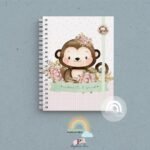 Caderneta de Saúde Personalizada - Safari Menina Macaquinha