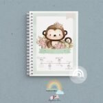 Caderneta de Saúde Personalizada - Safari Menina Macaquinha - Imagem 3