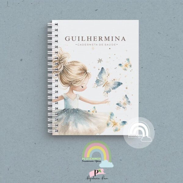 Caderneta de Saúde Personalizada - Bailarina Azul