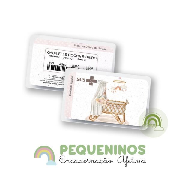 Cartão do SUS personalizado - Baby Boho