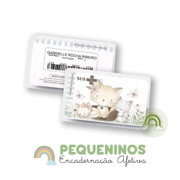 Cartão do SUS personalizado - Baby Cat