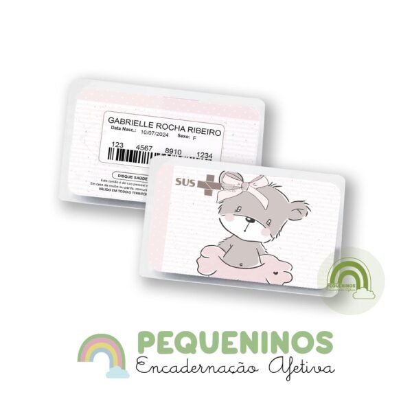 Cartão do SUS personalizado - Bear Bailarina