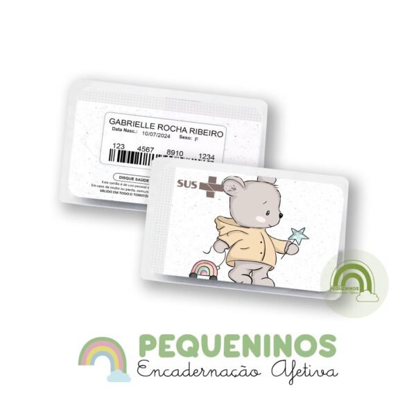 Cartão do SUS personalizado - Bear Cute