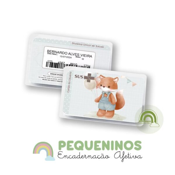 Cartão do SUS personalizado - Festa Da Raposa