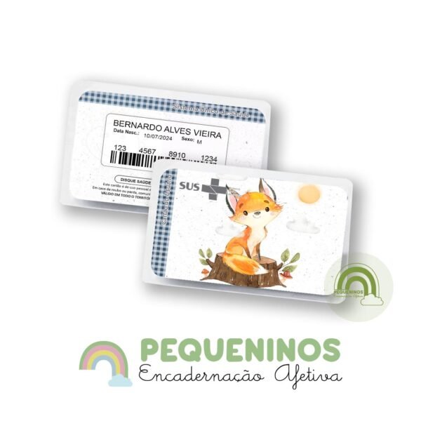 Cartão do SUS personalizado - Fox Blue