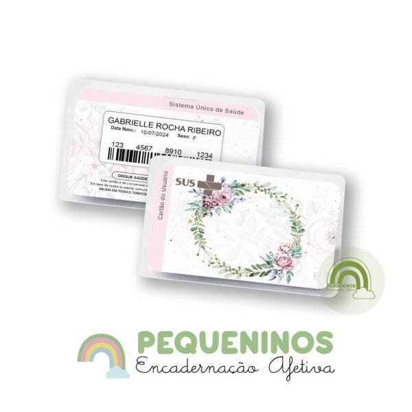 Cartão do SUS personalizado - Frame Folhagens Girl