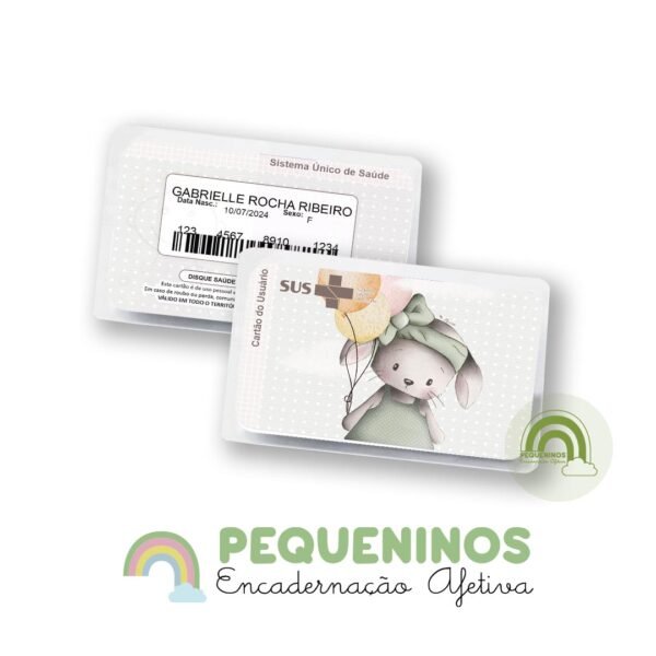 Cartão do SUS personalizado - Green Bunny