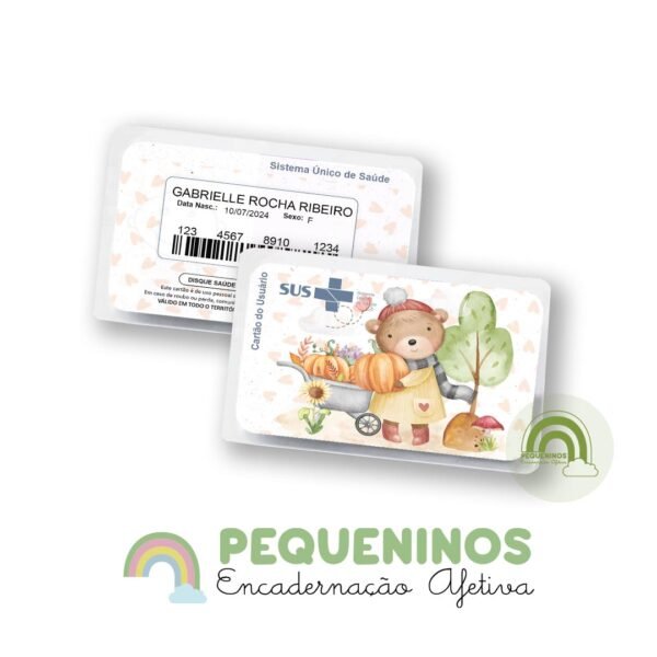 Cartão do SUS personalizado - Jardim De Outono