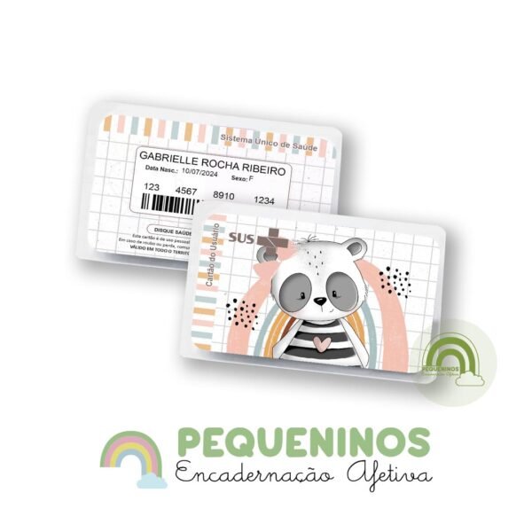 Cartão do SUS personalizado - Panda Aurora