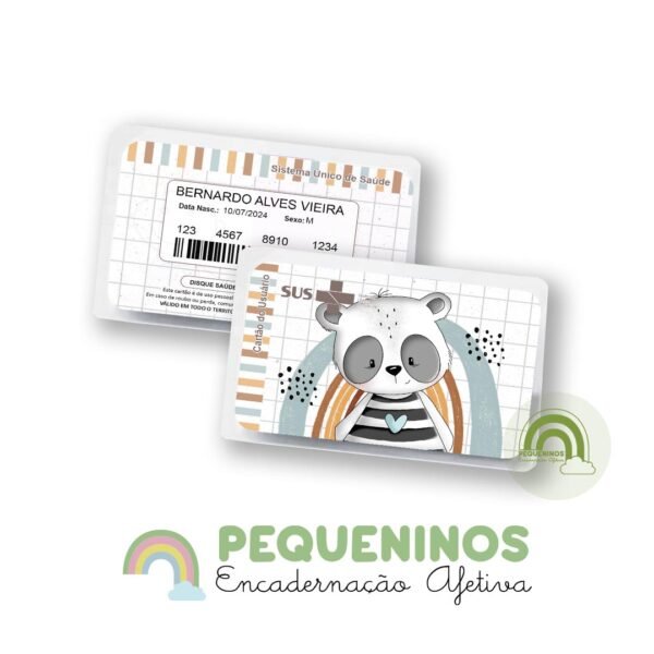 Cartão do SUS personalizado - Panda Teodoro