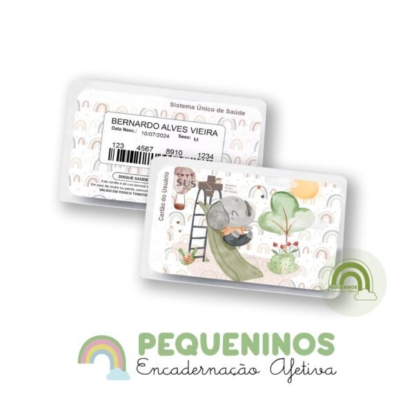 Cartão do SUS personalizado - Parque Do Elefantinho