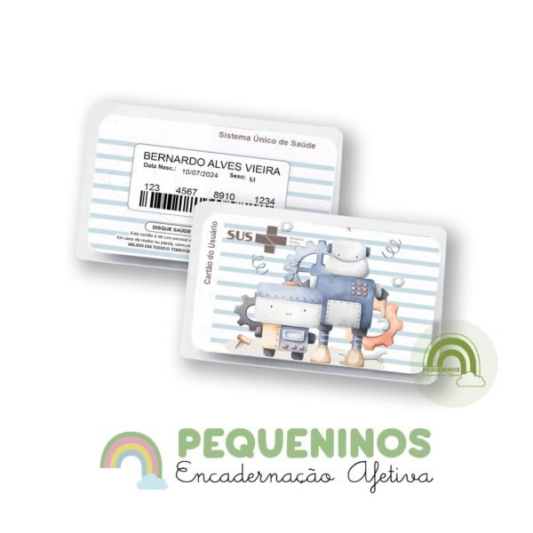 Cartão do SUS personalizado - Robôs