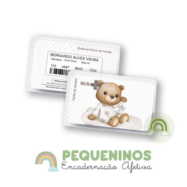 Cartão do SUS personalizado - Urso João 2