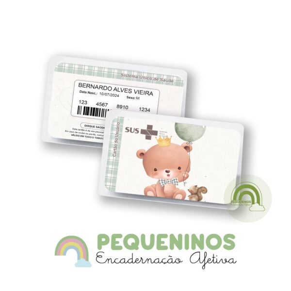 Cartão do SUS personalizado - Urso João 1