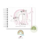 Livro Memórias Afetivas Mesversário A5 - Floral Boho Rainbow