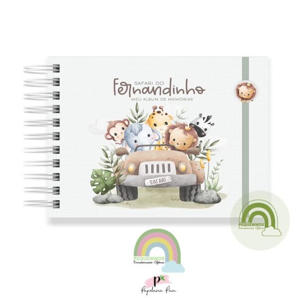 Livro Memórias Afetivas Mesversário A5 - Safari Cute Baby