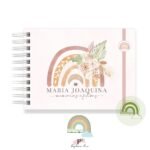 Livro Memórias Afetivas Mesversário A5 - Arco Iris Boho Menina