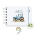 Livro Memórias Afetivas Mesversário A5 - Meu Trator Azul