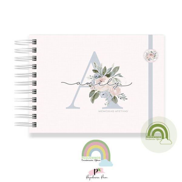 Livro Memórias Afetivas Mesversário A5 - Monograma Amely