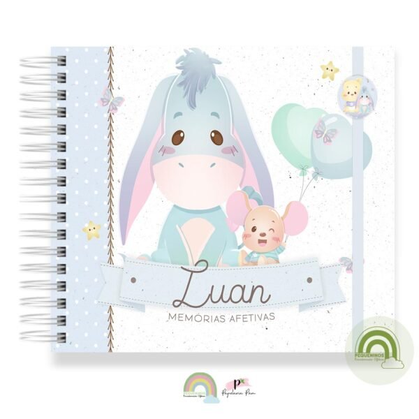 Livro Memórias Afetivas Mesversário Ursinho Pooh Menino