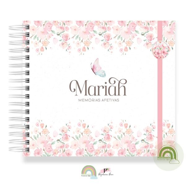 Livro Memórias Afetivas Mesversário Borboleta Floral
