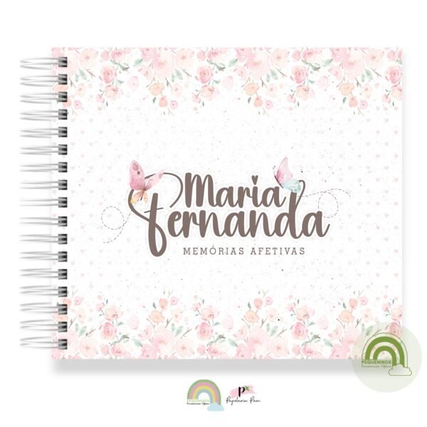 Livro Memórias Afetivas Mesversário Borboletar Floral II