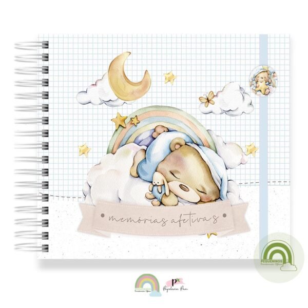 Livro Memórias Afetivas Mesversário Ursinho Arco Íris 2
