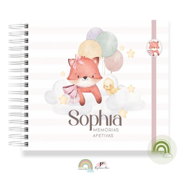Livro Memórias Afetivas Mesversário Raposinha Girl