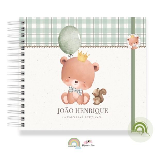 Livro Memórias Afetivas Mesversário - Urso João 1