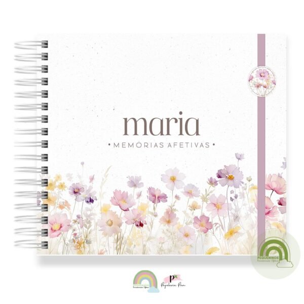 Livro Memórias Afetivas Mesversário Floral Maria