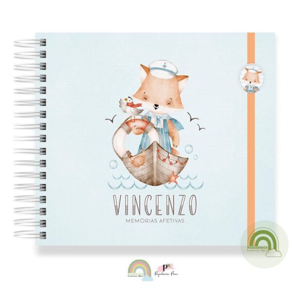 Livro Memórias Afetivas Mesversário Raposinha Marinheiro