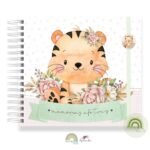 Livro Memórias Afetivas Mesversário Safari Menina Tigrinha